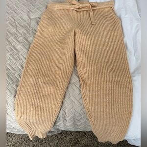Universal Thread Ribbed Knit Joggers - Camel